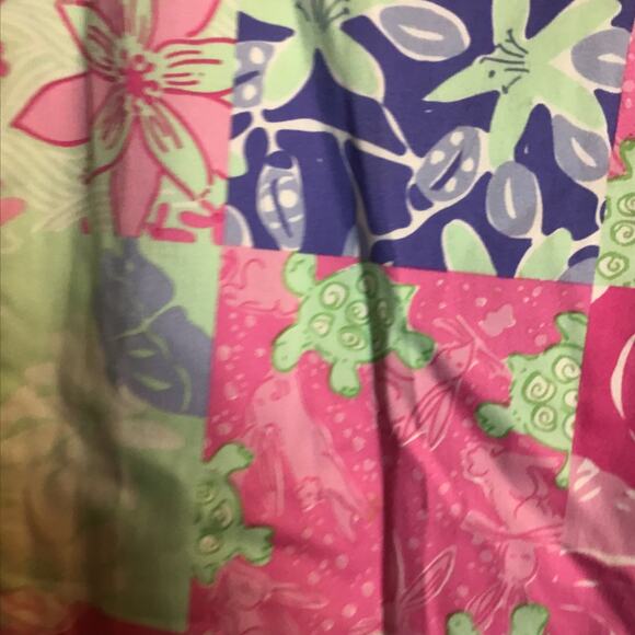 Lilly Pulitzer Women Cropped Pants(No size Tag) Sz. 6 VNTG Patchwork Floral  EUC - Picture 6 of 11